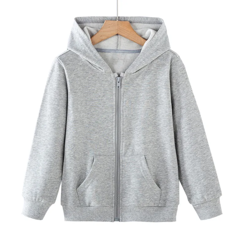 Baby Clothing Zipper - 키즈 남아 여아 야외용 단색 상의