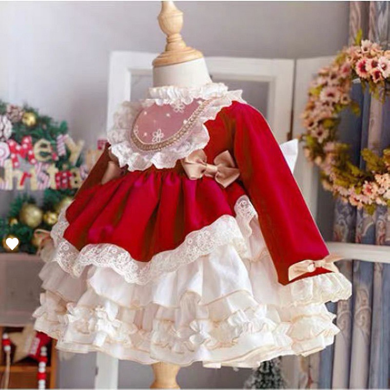 Baby Xmas Clothing - 여자 아기 파티 드레스 새로운 스페인어