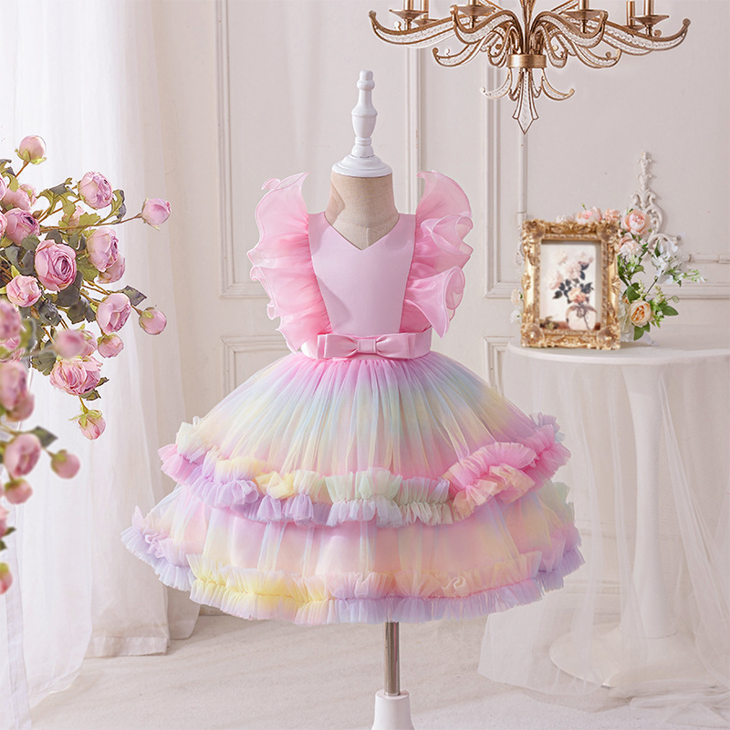 Baby Xmas Clothing - 아기 새로운 메쉬 공주 드레스 소녀