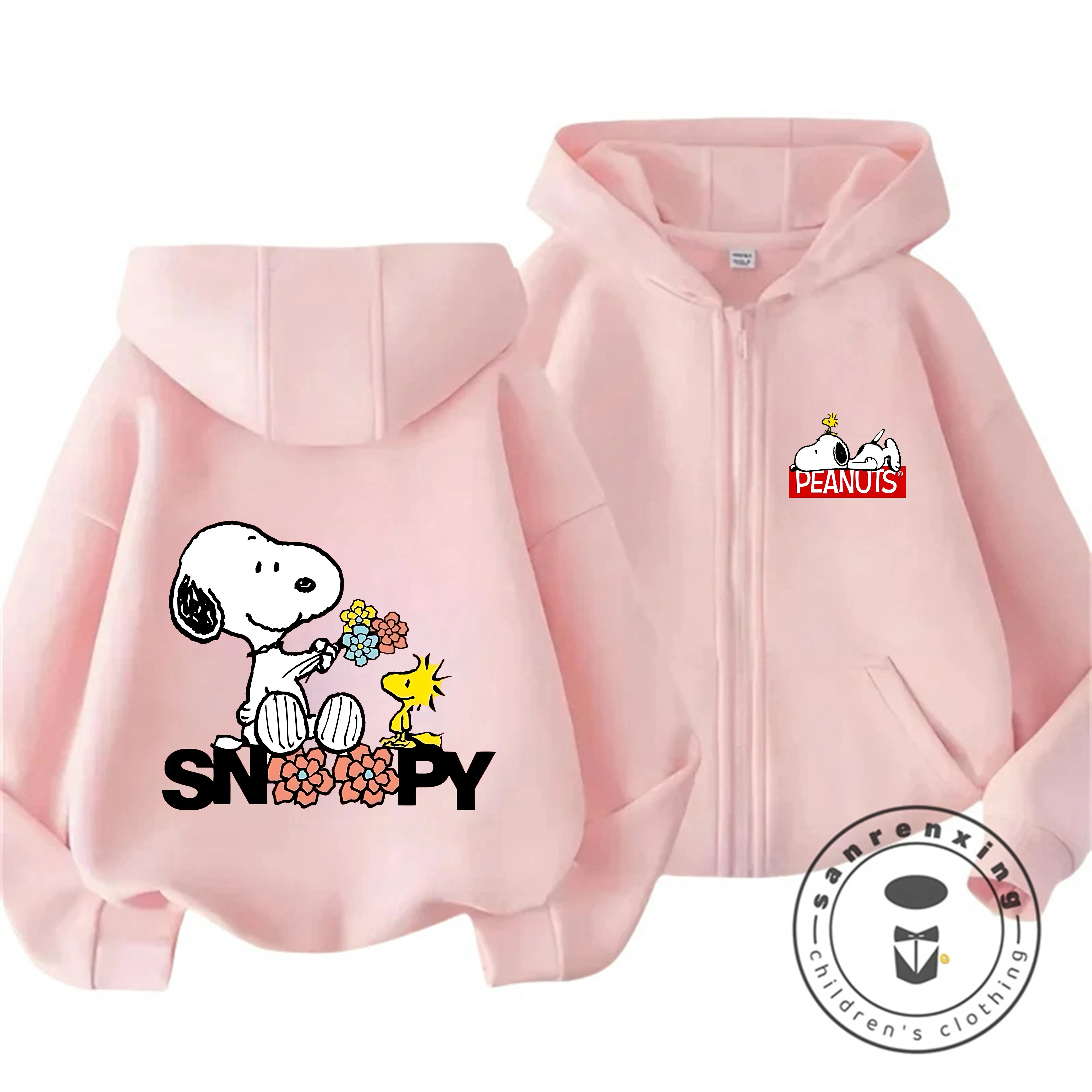 Baby Clothing Zipper - 귀여운 만화 지퍼 후드티 가을 겨울