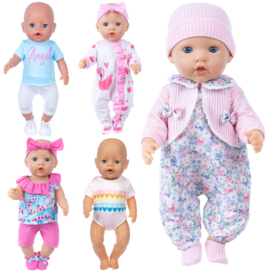 Baby Clothing Kit - 18 인치 다시 태어난 인형을위한 인형