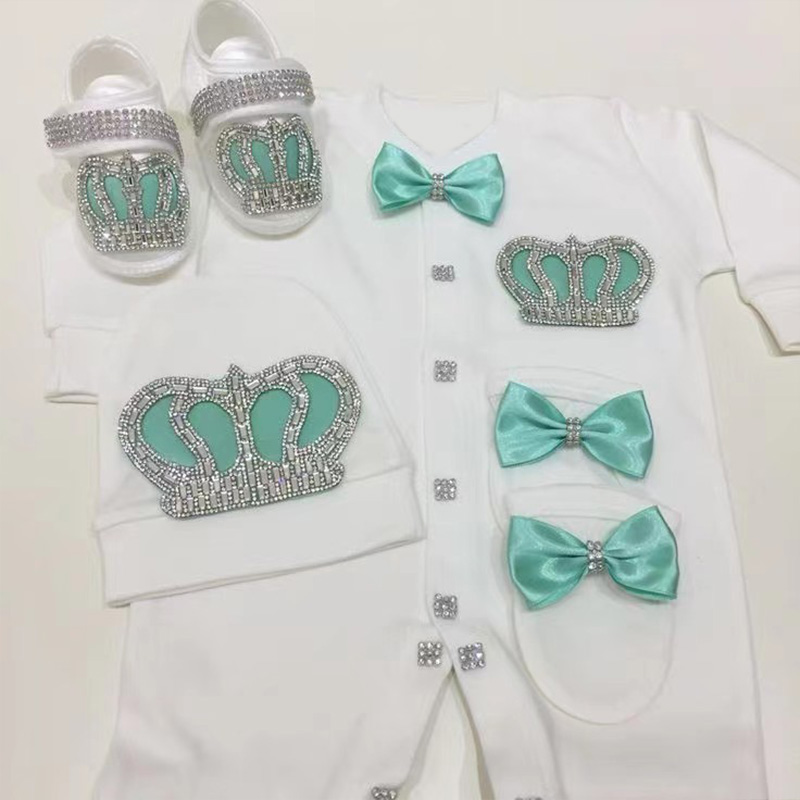 4종 웰컴 홈 롬퍼 아기옷 이름 각인 크라운 장식 아기 - Baby Clothing Names 리뷰 및 가격