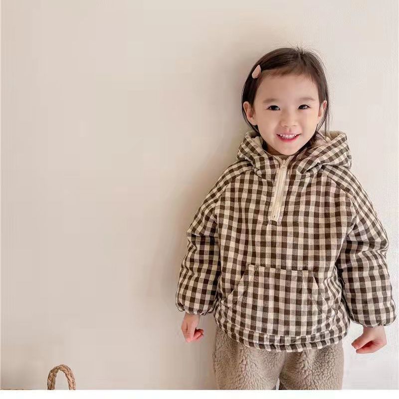 패션 체크무늬 아동 재킷 2026 한국 두꺼운 면 따뜻 - Baby Clothing Zipper 리뷰 및 가격
