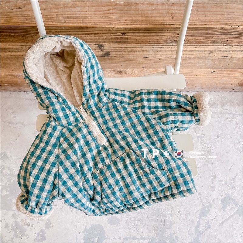 패션 체크무늬 아동 재킷 2026 한국 두꺼운 면 따뜻 - Baby Clothing Zipper 리뷰 및 가격