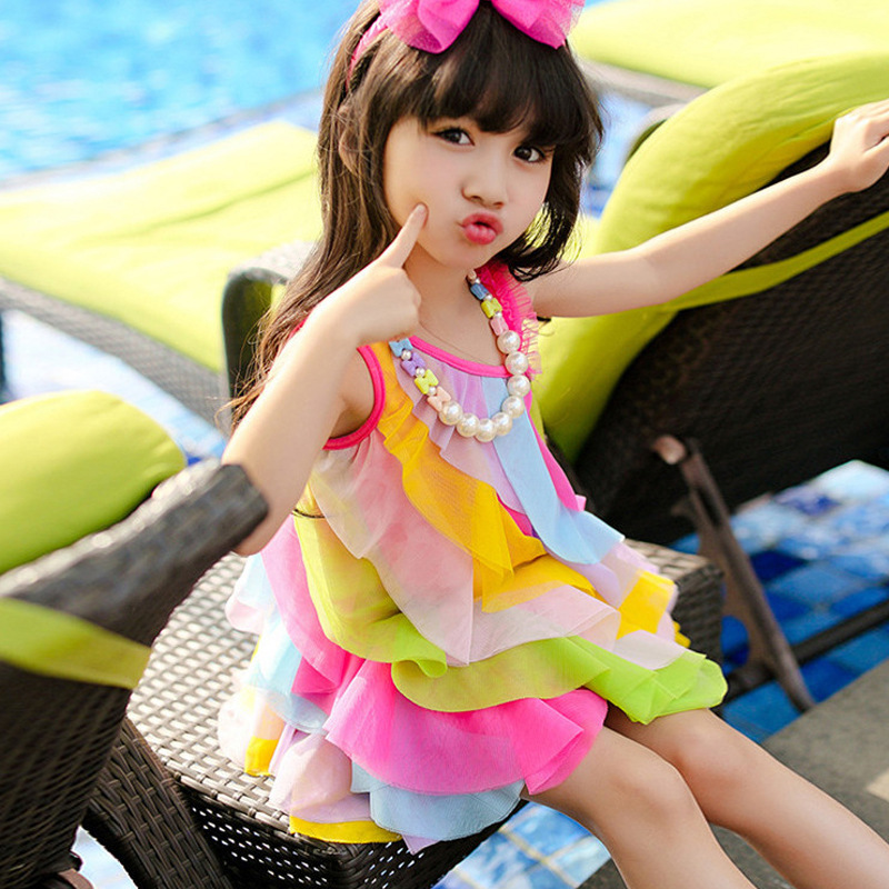 여름 소녀 드레스 목걸이 없음 한국 스타일 아동 의류  - Baby Clothing Korea 리뷰 및 가격