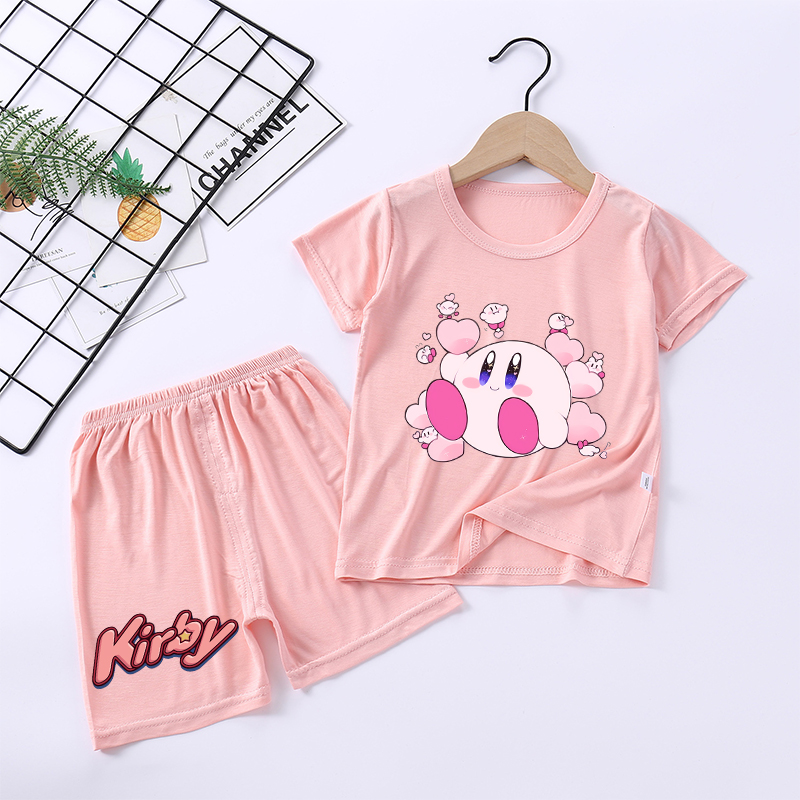 새로운 키르비 소녀 잠옷 카와이 만화 잠옷 세트 어린이 - Baby Clothing In Japan 리뷰 및 가격