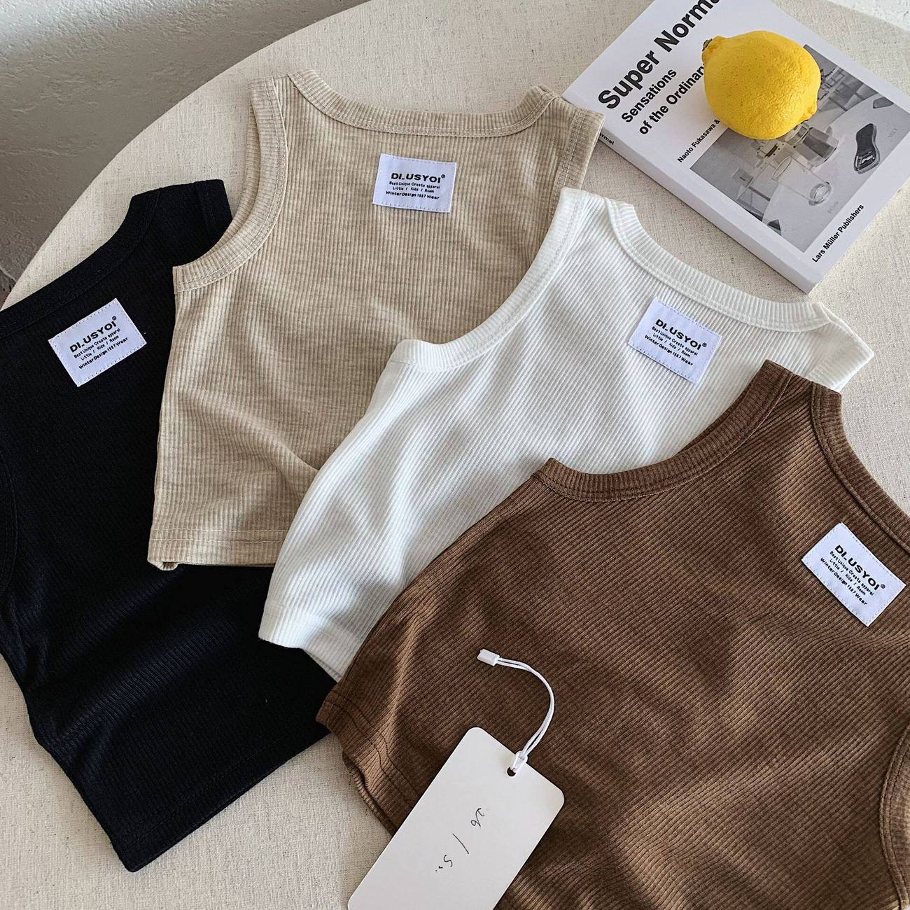 여름 신상 민소매 조끼 남아 여아 단색 한국 스타일 민 - Baby Clothing Korea 리뷰 및 가격