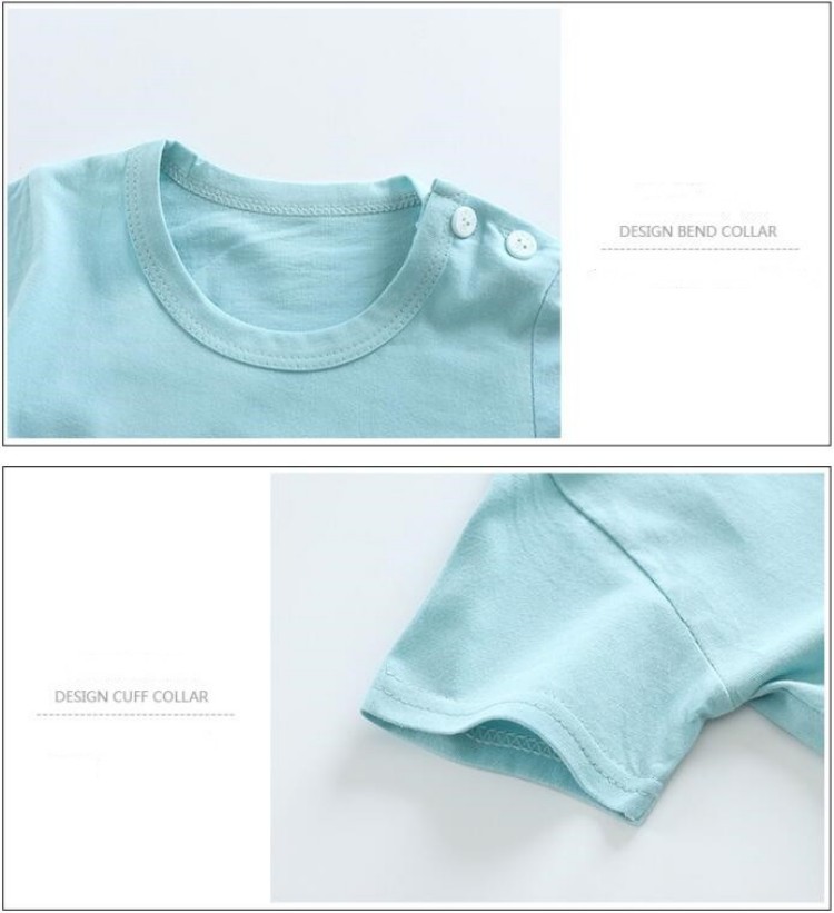 코튼 티셔츠 + 반바지 2 피스 운동복 세트 어린이 만 - Baby Clothing Kit 리뷰 및 가격