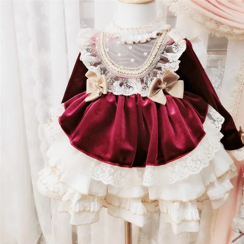 여자 아기 파티 드레스 새로운 스페인어 빈티지 로리타  - Baby Xmas Clothing 리뷰 및 가격