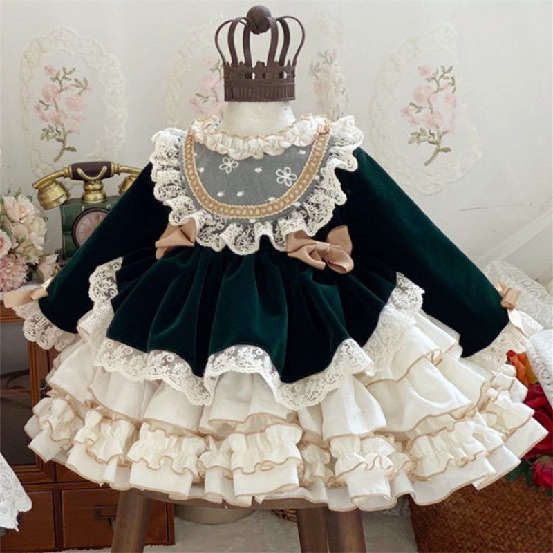 여자 아기 파티 드레스 새로운 스페인어 빈티지 로리타  - Baby Xmas Clothing 리뷰 및 가격