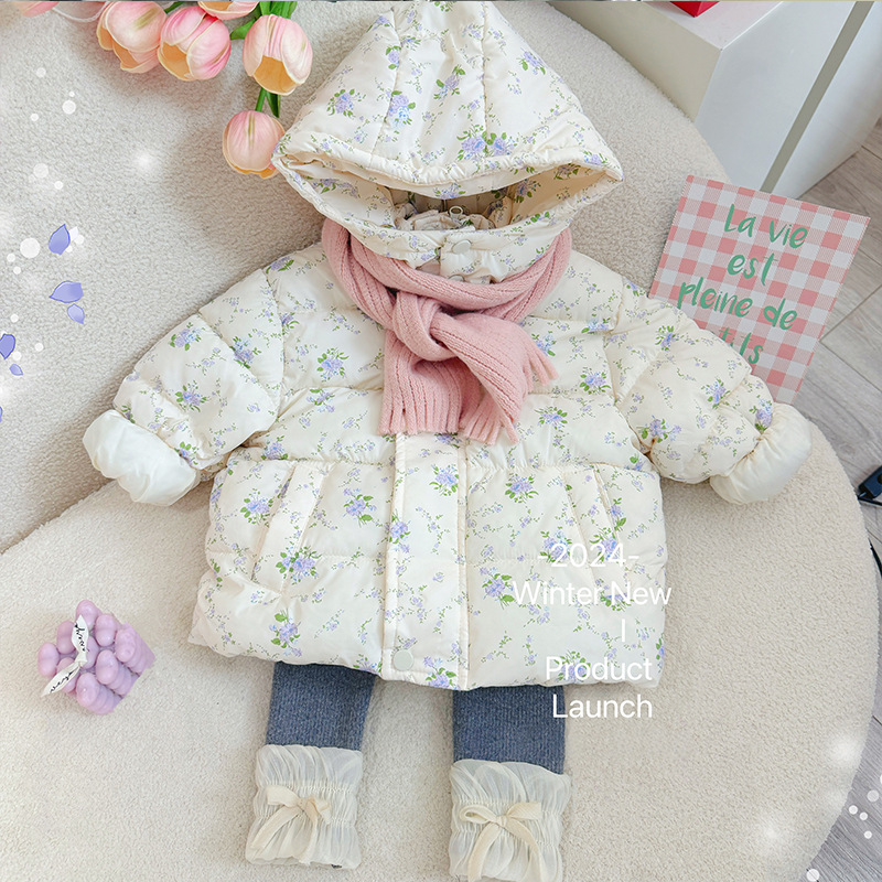 새로운 아동용 재킷 면 의류 꽃무늬 패셔너블 아동용 베 - Baby Clothing Zipper 리뷰 및 가격