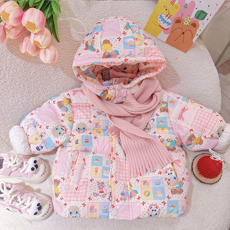 새로운 아동용 재킷 면 의류 꽃무늬 패셔너블 아동용 베 - Baby Clothing Zipper 리뷰 및 가격
