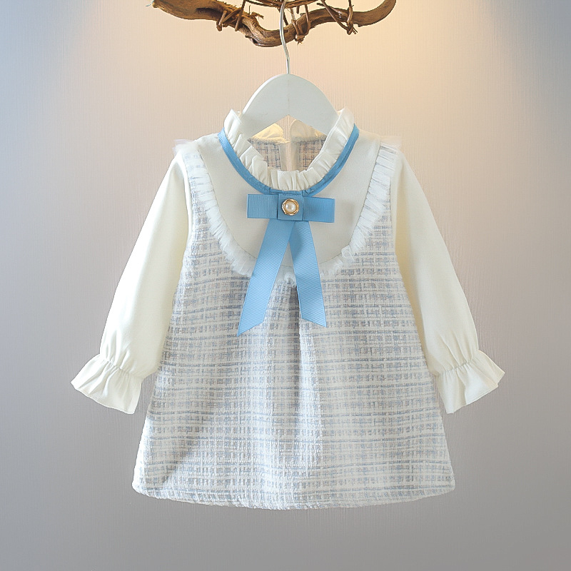 봄과 가을 새 여자 아기 체크무늬 드레스 한국식 아동용 - Baby Clothing Korea 리뷰 및 가격