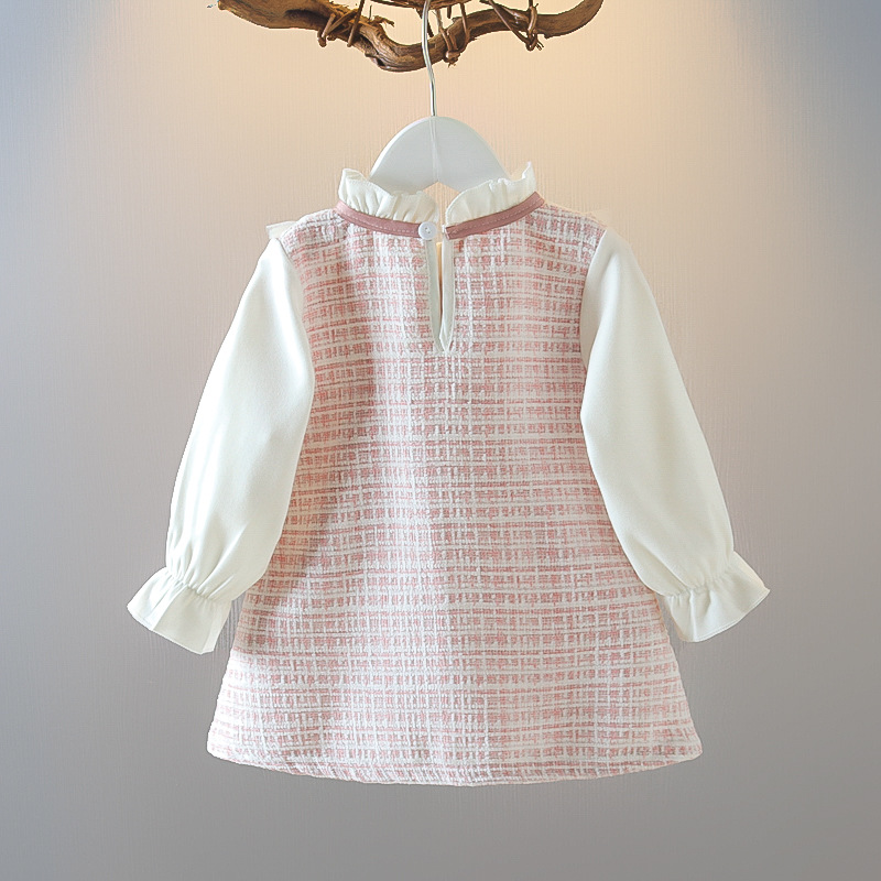 봄과 가을 새 여자 아기 체크무늬 드레스 한국식 아동용 - Baby Clothing Korea 리뷰 및 가격