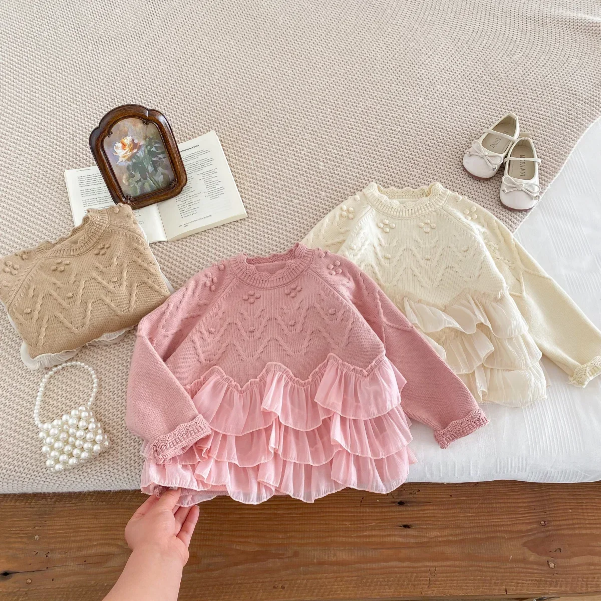 2025 봄 어린이 여자 아기 패션 탑 스웨터 - 어린 - Baby Clothing In Japan 리뷰 및 가격
