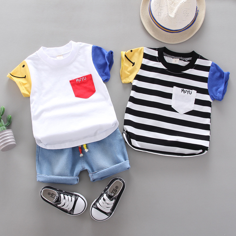 한국어 버전 아기 반팔 의류 정장 여름 코튼 아동 티셔 - Baby Clothing Korea 리뷰 및 가격