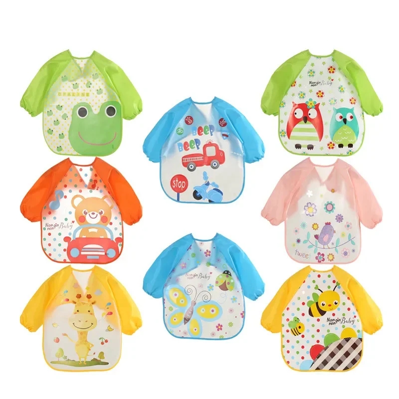 방수 EVA 전체 슬리브 아기 Bibs 어린이 앞치마  - Baby Clothing Kit 리뷰 및 가격