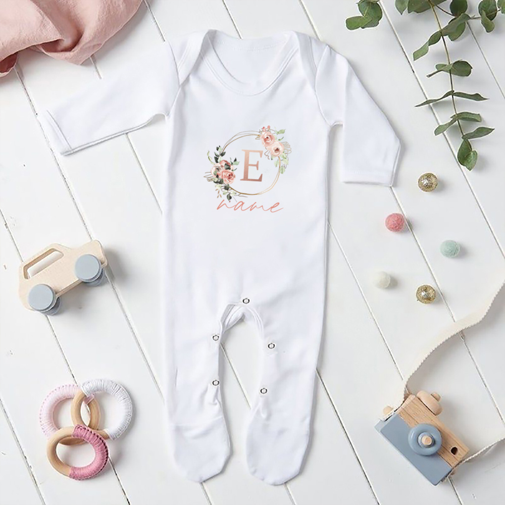 맞춤형 아기 소녀 Sleepsuit 세계에 오신 것을  - Baby Clothing Names 리뷰 및 가격