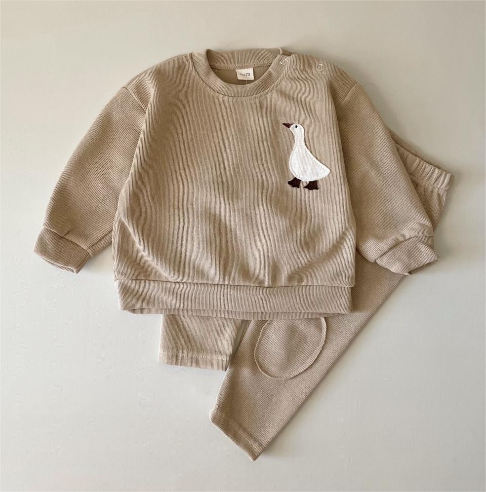 신생아 여아 남아용 옷 세트, 작은 곰 거위 자수, O - Baby Clothing Organic Cotton 리뷰 및 가격