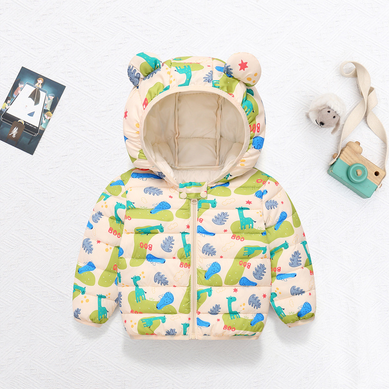어린이 면화 코트 아기 만화 다운 재킷 소년 후드 Co - Baby Clothing Zipper 리뷰 및 가격