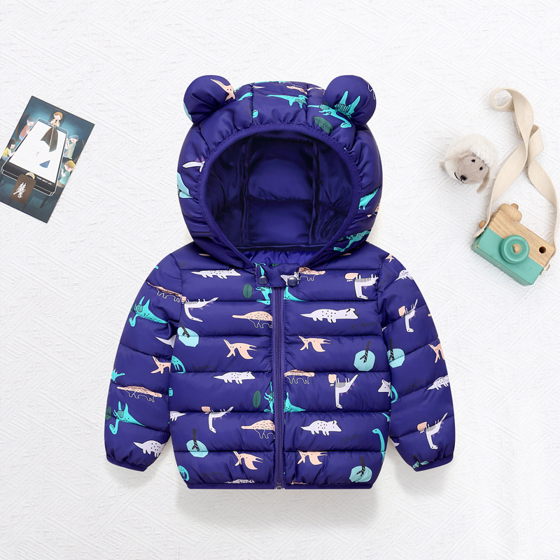 어린이 면화 코트 아기 만화 다운 재킷 소년 후드 Co - Baby Clothing Zipper 리뷰 및 가격