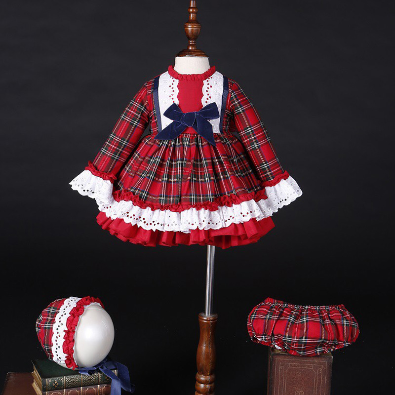 아기 소녀 가을 겨울 크리스마스 붉은 격자 무늬 빈티지 - Baby Xmas Clothing 리뷰 및 가격