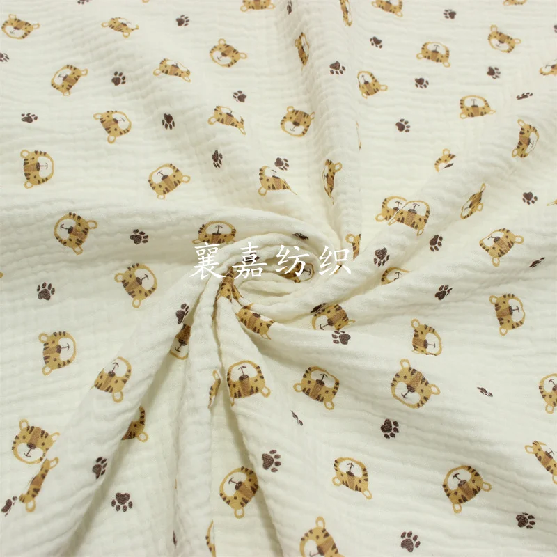 100X135cm 아기 면화 거즈 크레페 호랑이 머리  - Baby Clothing Organic Cotton 리뷰 및 가격