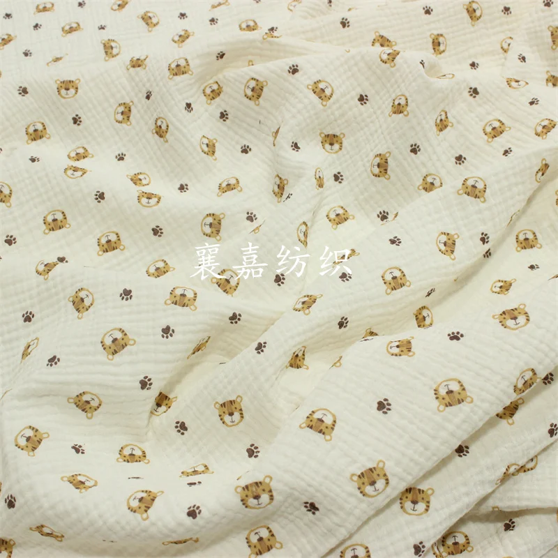 100X135cm 아기 면화 거즈 크레페 호랑이 머리  - Baby Clothing Organic Cotton 리뷰 및 가격