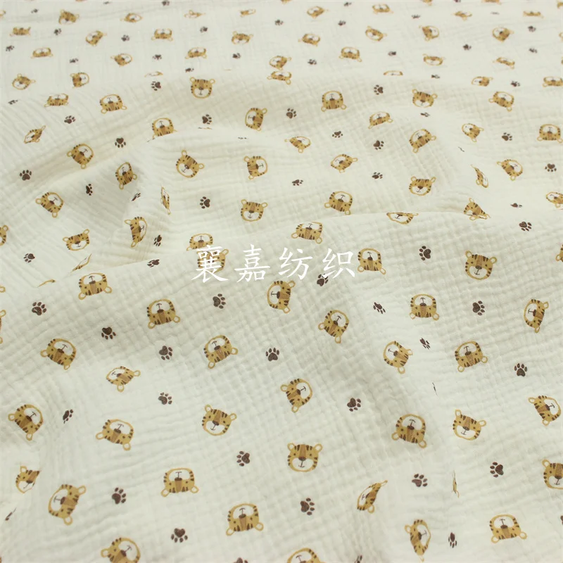 100X135cm 아기 면화 거즈 크레페 호랑이 머리  - Baby Clothing Organic Cotton 리뷰 및 가격