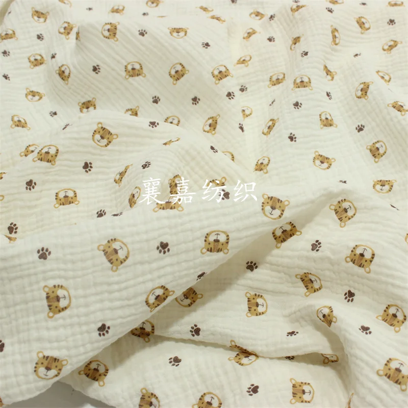 100X135cm 아기 면화 거즈 크레페 호랑이 머리  - Baby Clothing Organic Cotton 리뷰 및 가격