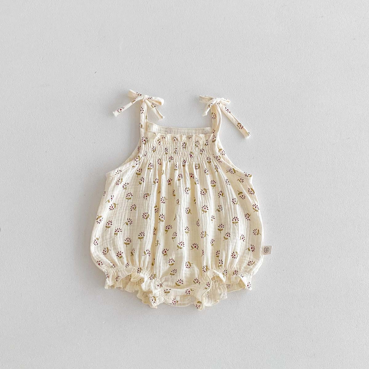 여름 아기 옷 한국 얇은 꽃무늬 슬링 리본 삼각형 점프 - Baby Clothing Korea 리뷰 및 가격